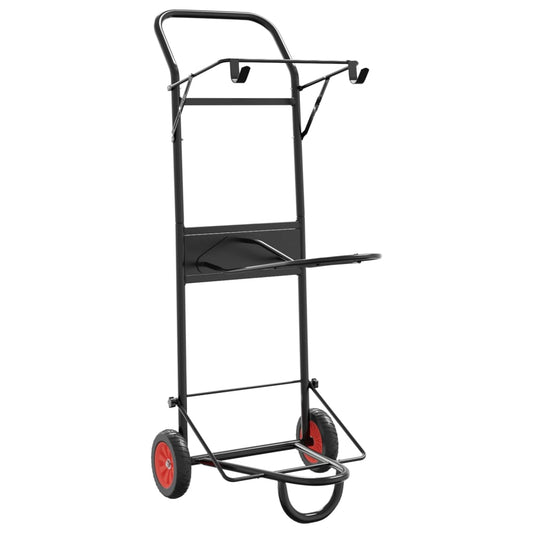 Saddle Trolley Foldable Black Steel