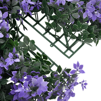  vidaXL Artificial Leaf Fence 6 pcs Purple 40x60 cm