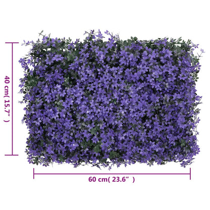  vidaXL Artificial Leaf Fence 6 pcs Purple 40x60 cm