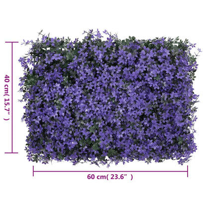  vidaXL Artificial Leaf Fence 24 pcs Purple 40x60 cm