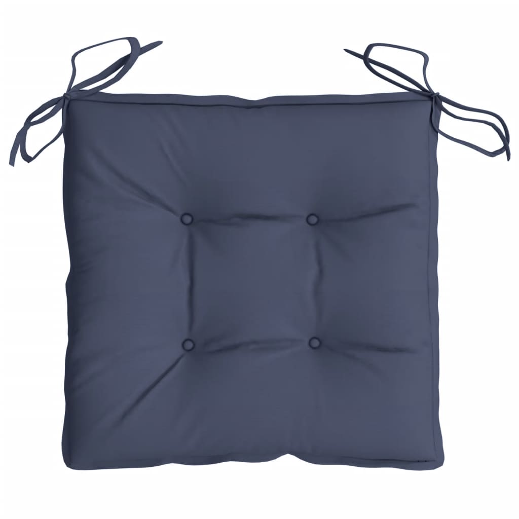 Chair Cushions 2 pcs Navy Blue 40x40x7 cm Oxford Fabric