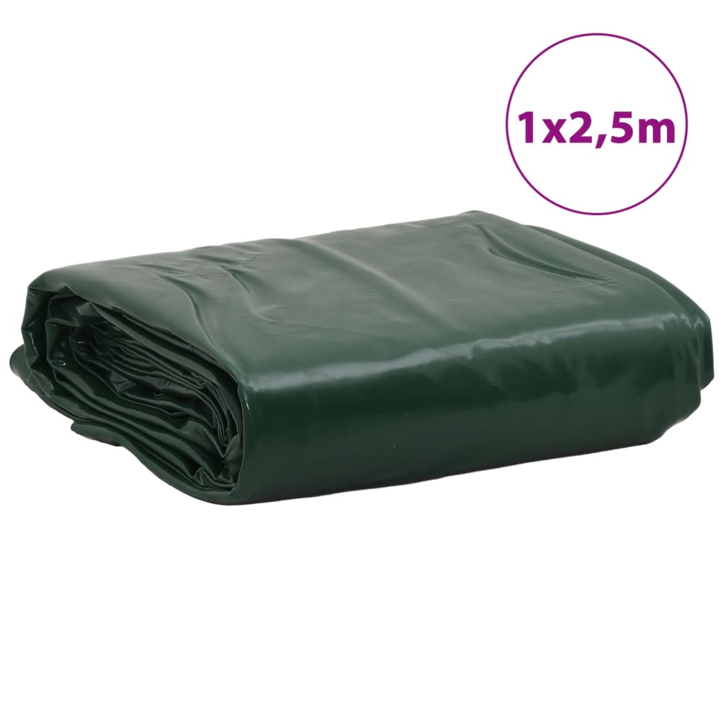 Tarpaulin Green 1x2.5 m 650 g/m²