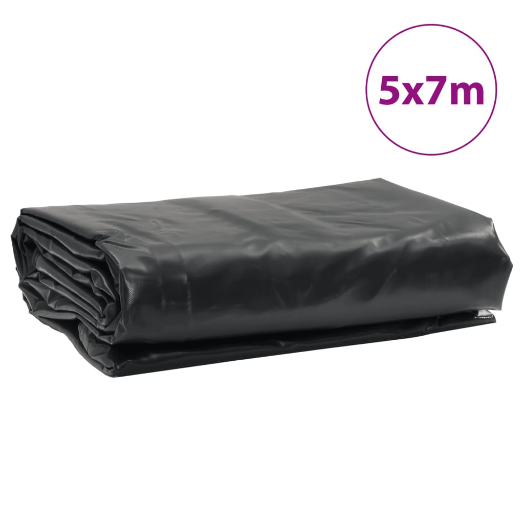 Tarpaulin Black 5x7 m 650 g/m²