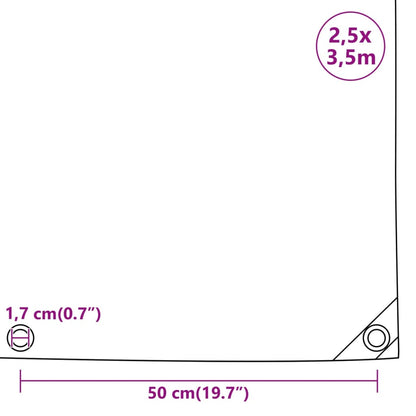 Tarpaulin Anthracite 2.5x3.5 m 650 g/m²