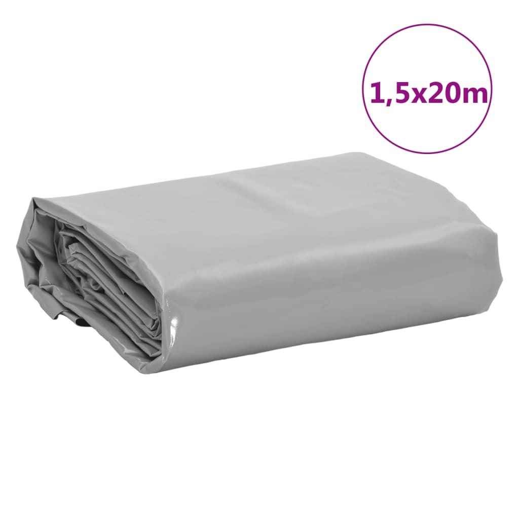 Tarpaulin Grey 1.5x20 m 650 g/m²