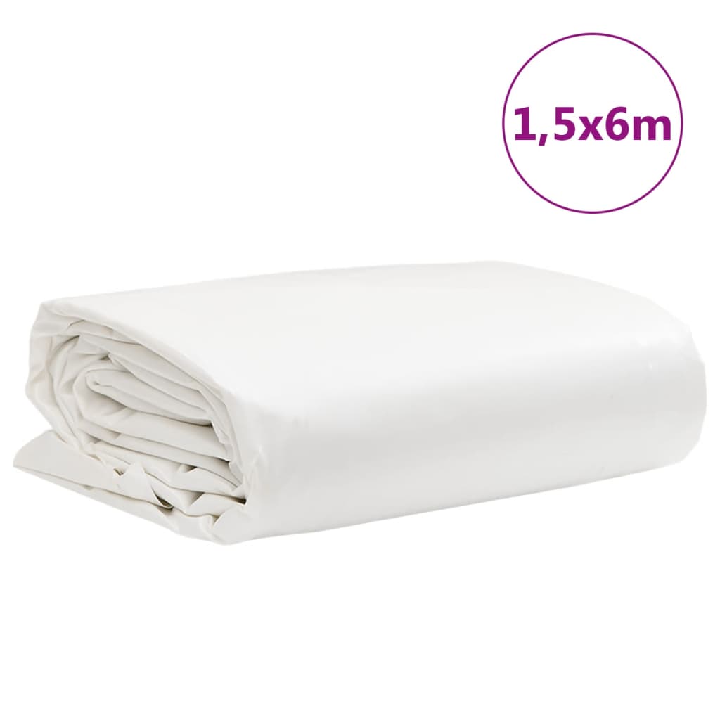 Tarpaulin White 1.5x6 m 650 g/m²