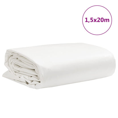 Tarpaulin White 1.5x20 m 650 g/m²