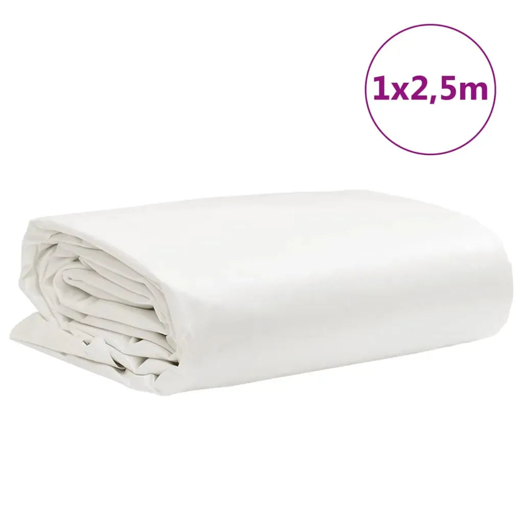 Tarpaulin White 1x2.5 m 650 g/m²