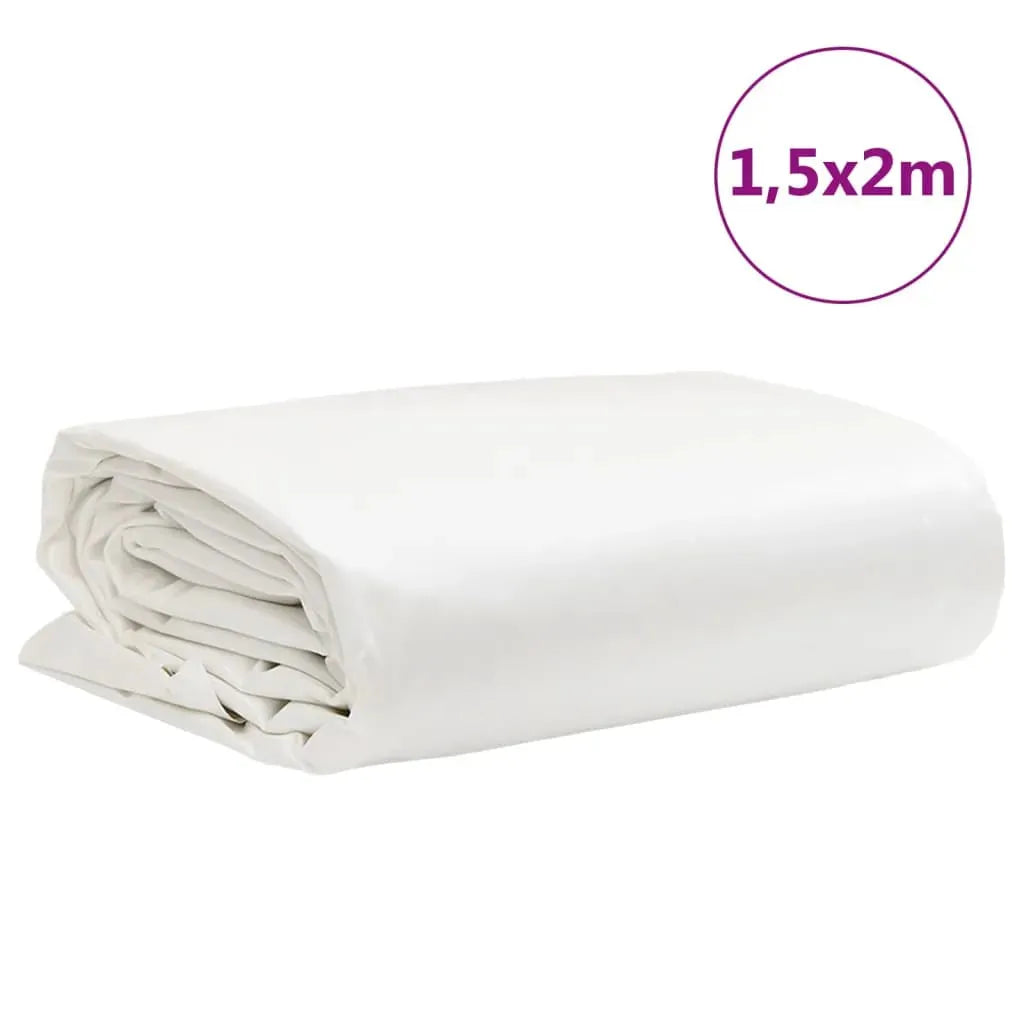 Tarpaulin White 1.5x2 m 650 g/m²