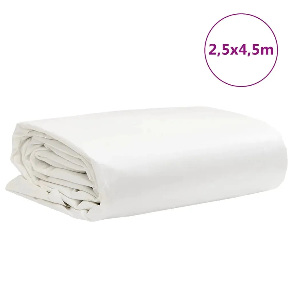 Tarpaulin White 2.5x4.5 m 650 g/m²