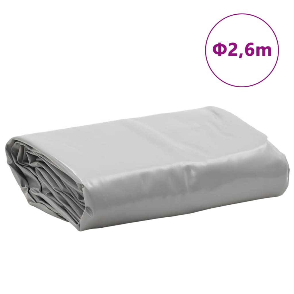 Tarpaulin Grey Ø 2.6 m 650 g/m²