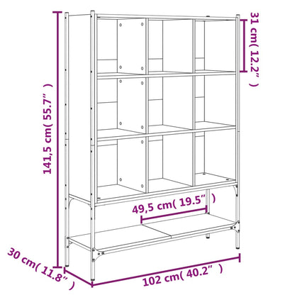 Bookcase Sonoma Oak 102x30x141.5 cm Engineered Wood