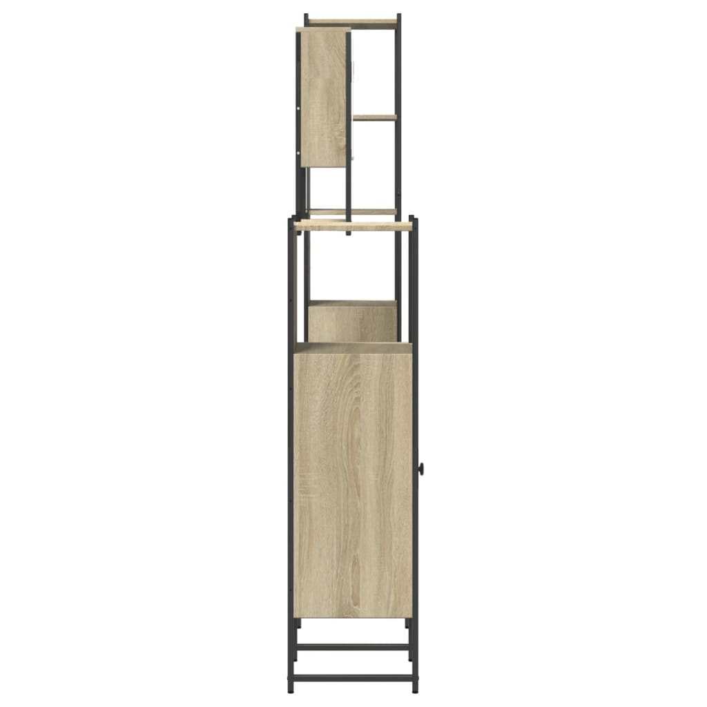 4 Piece Bathroom Furniture Set Sonoma Oak Engineered Wood