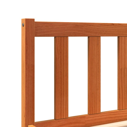 Bed Frame Wax Brown 90x200 cm Solid Wood Pine