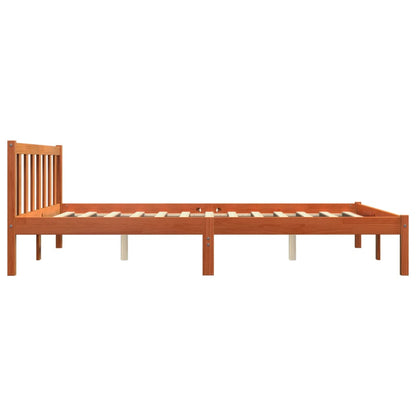 Bed Frame Wax Brown 160x200 cm Solid Wood Pine