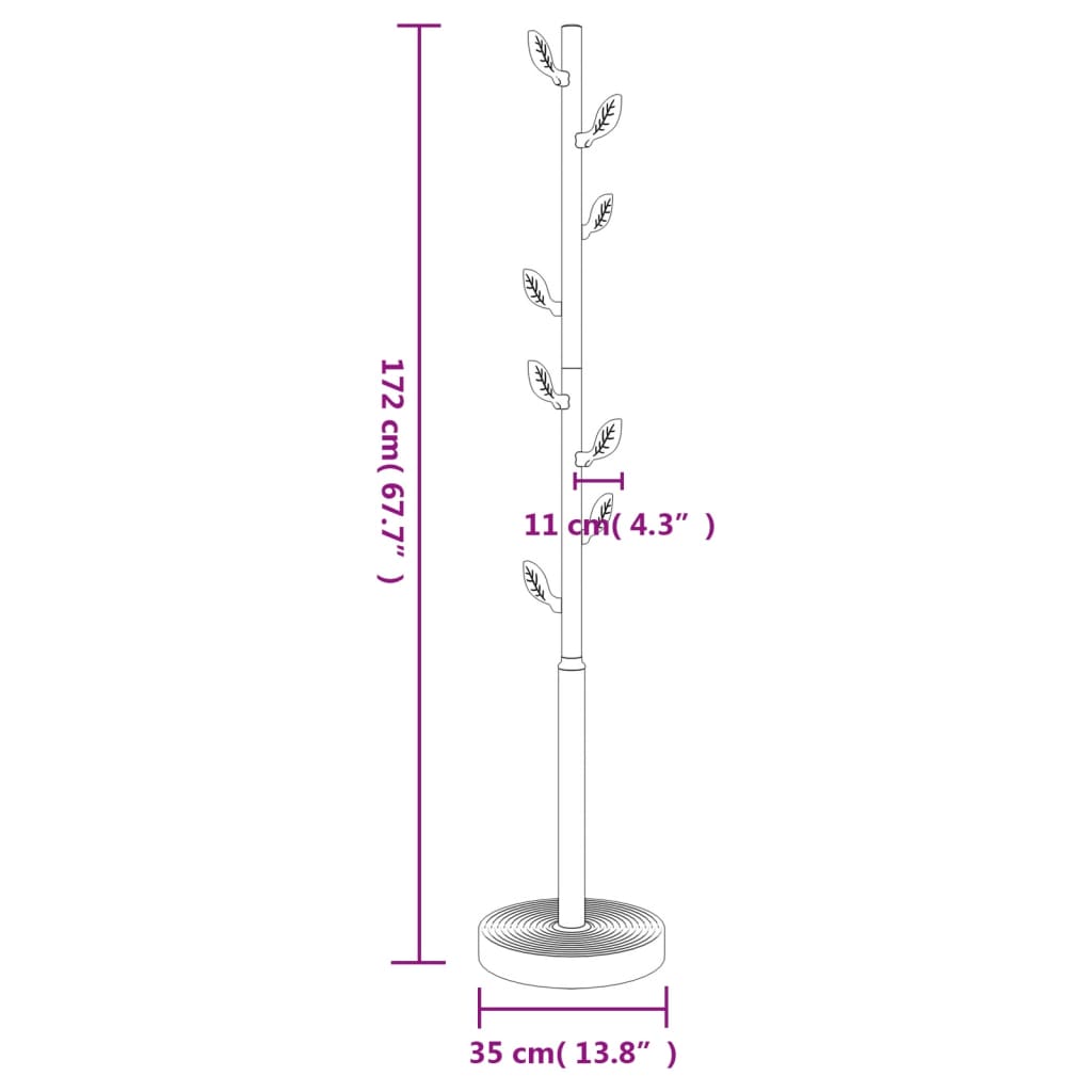 Coat Stand Blue 172 cm Powder-coated Iron