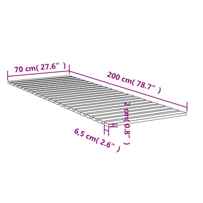 Bed Slats 70x200 cm Solid Wood Pine