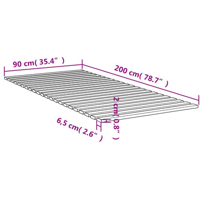 Bed Slats 90x200 cm Solid Wood Pine