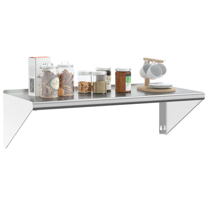 Wall Shelf 100x45x31 cm Silver Stainless Steel