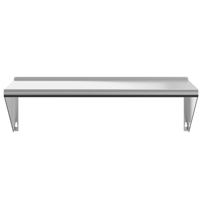 Wall Shelf 100x45x31 cm Silver Stainless Steel