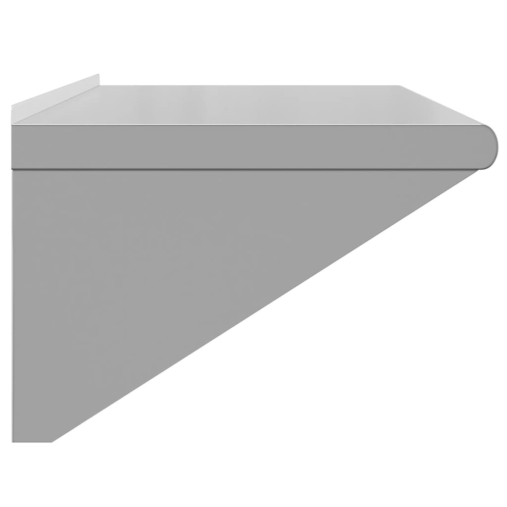 Wall Shelf 100x45x31 cm Silver Stainless Steel