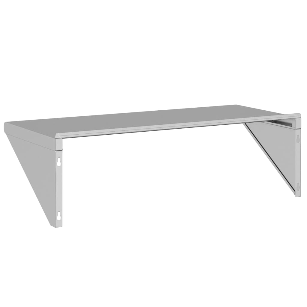 Wall Shelf 100x45x31 cm Silver Stainless Steel