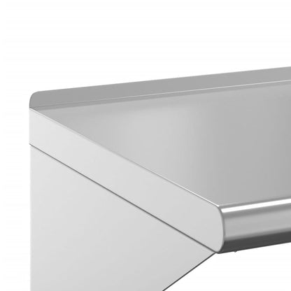 Wall Shelf 100x45x31 cm Silver Stainless Steel