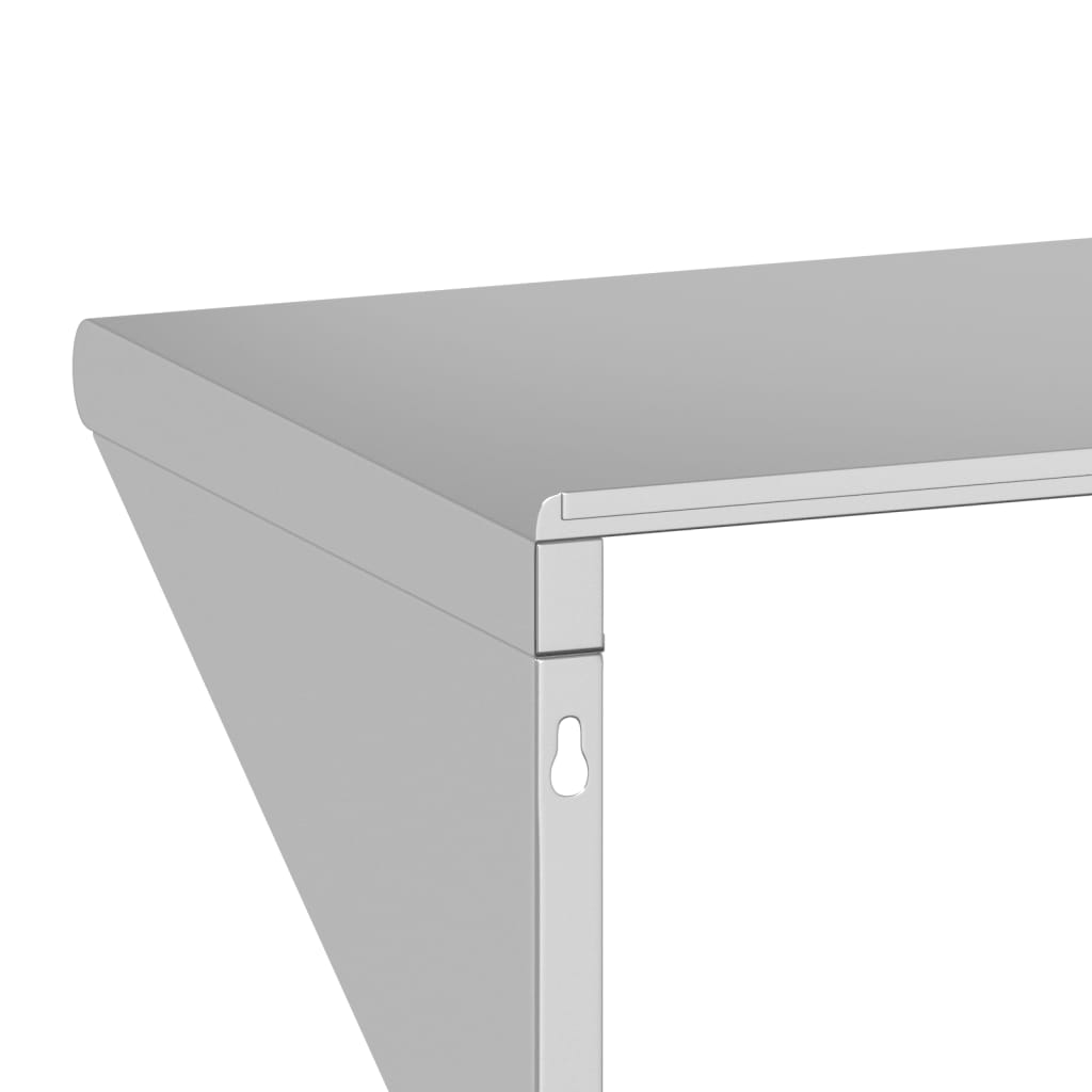 Wall Shelf 100x45x31 cm Silver Stainless Steel