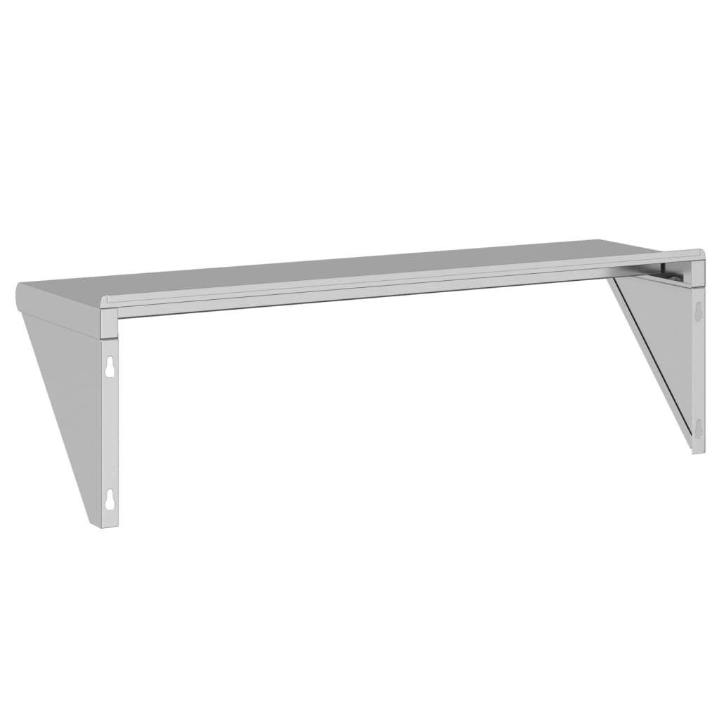 Wall Shelf 100x30x31 cm Silver Stainless Steel