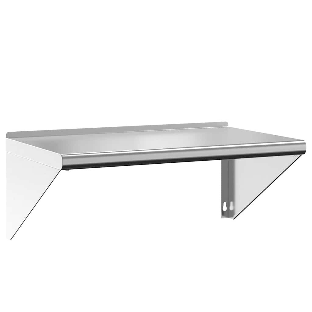 Wall Shelf 75x45x31 cm Silver Stainless Steel