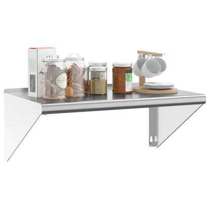 Wall Shelf 75x45x31 cm Silver Stainless Steel