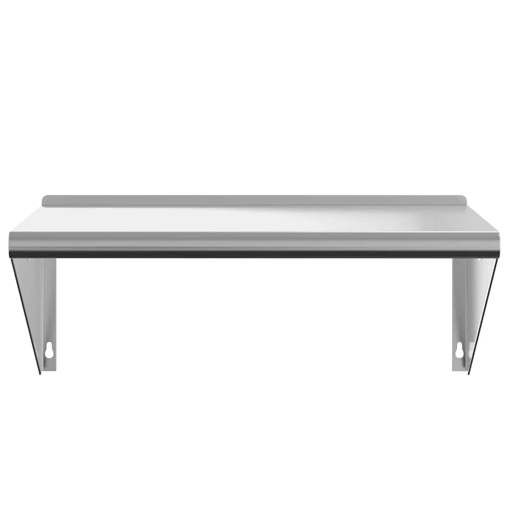 Wall Shelf 75x45x31 cm Silver Stainless Steel