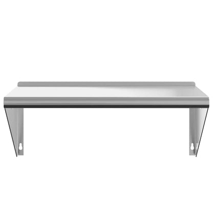 Wall Shelf 75x45x31 cm Silver Stainless Steel