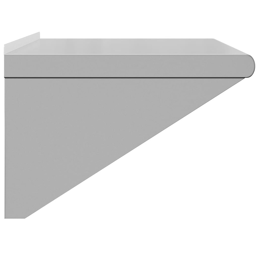 Wall Shelf 75x45x31 cm Silver Stainless Steel