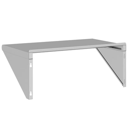 Wall Shelf 75x45x31 cm Silver Stainless Steel