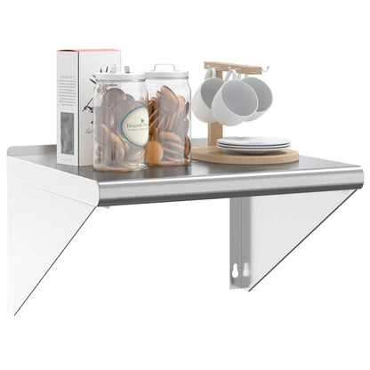 Wall Shelf 50x45x31 cm Silver Stainless Steel