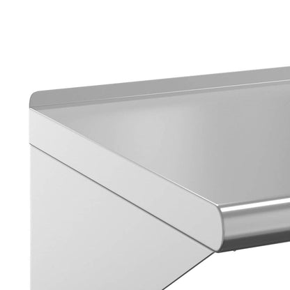 Wall Shelf 50x45x31 cm Silver Stainless Steel