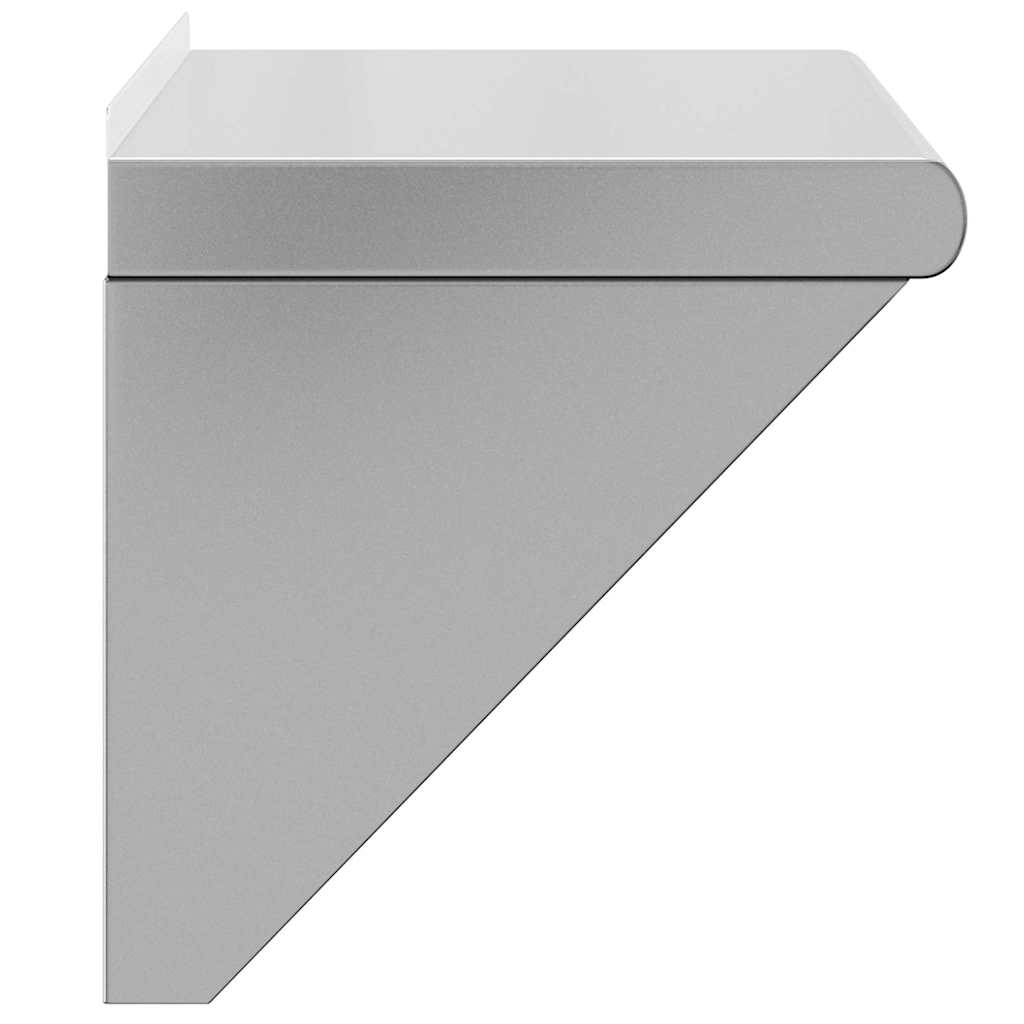 Wall Shelf 50x30x31 cm Silver Stainless Steel