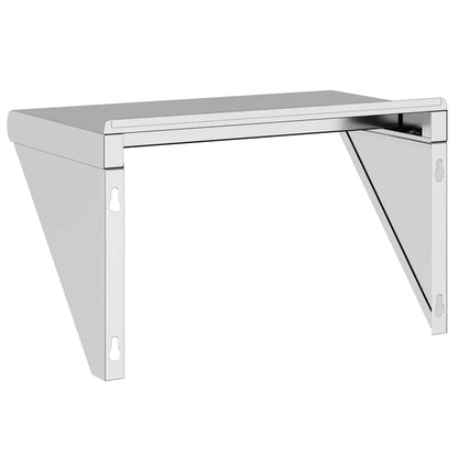 Wall Shelf 50x30x31 cm Silver Stainless Steel