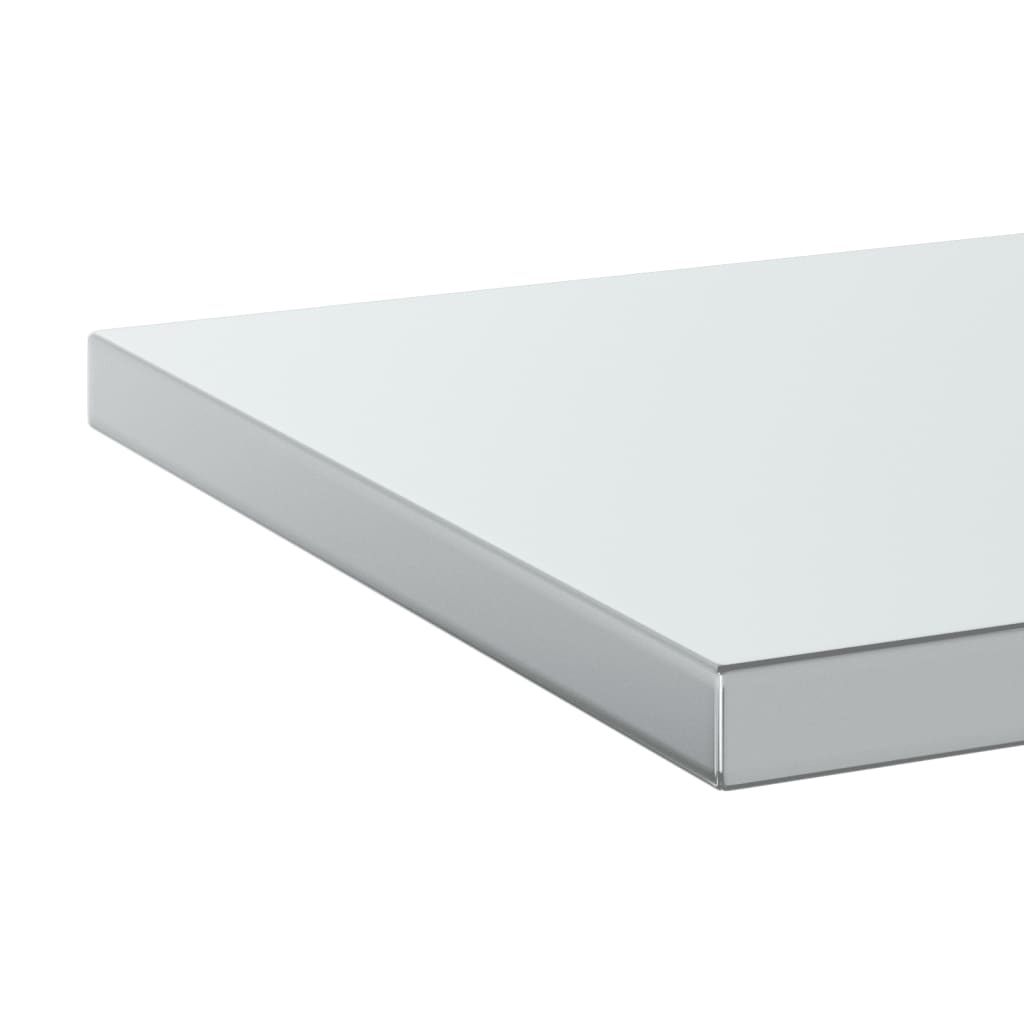 Wall Shelves 2 pcs 100x40x3 cm Silver Stainless Steel