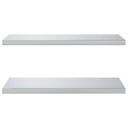 Wall Shelves 2 pcs 75x40x3 cm Silver Stainless Steel