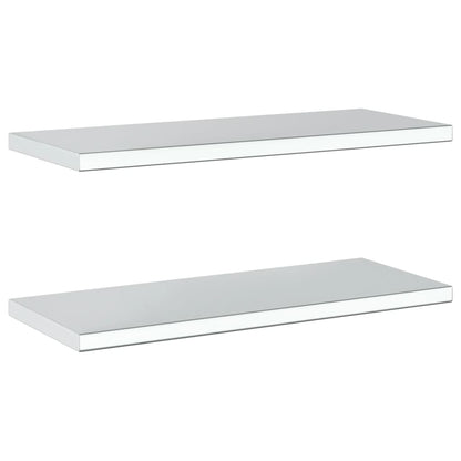 Wall Shelves 2 pcs 75x30x3 cm Silver Stainless Steel