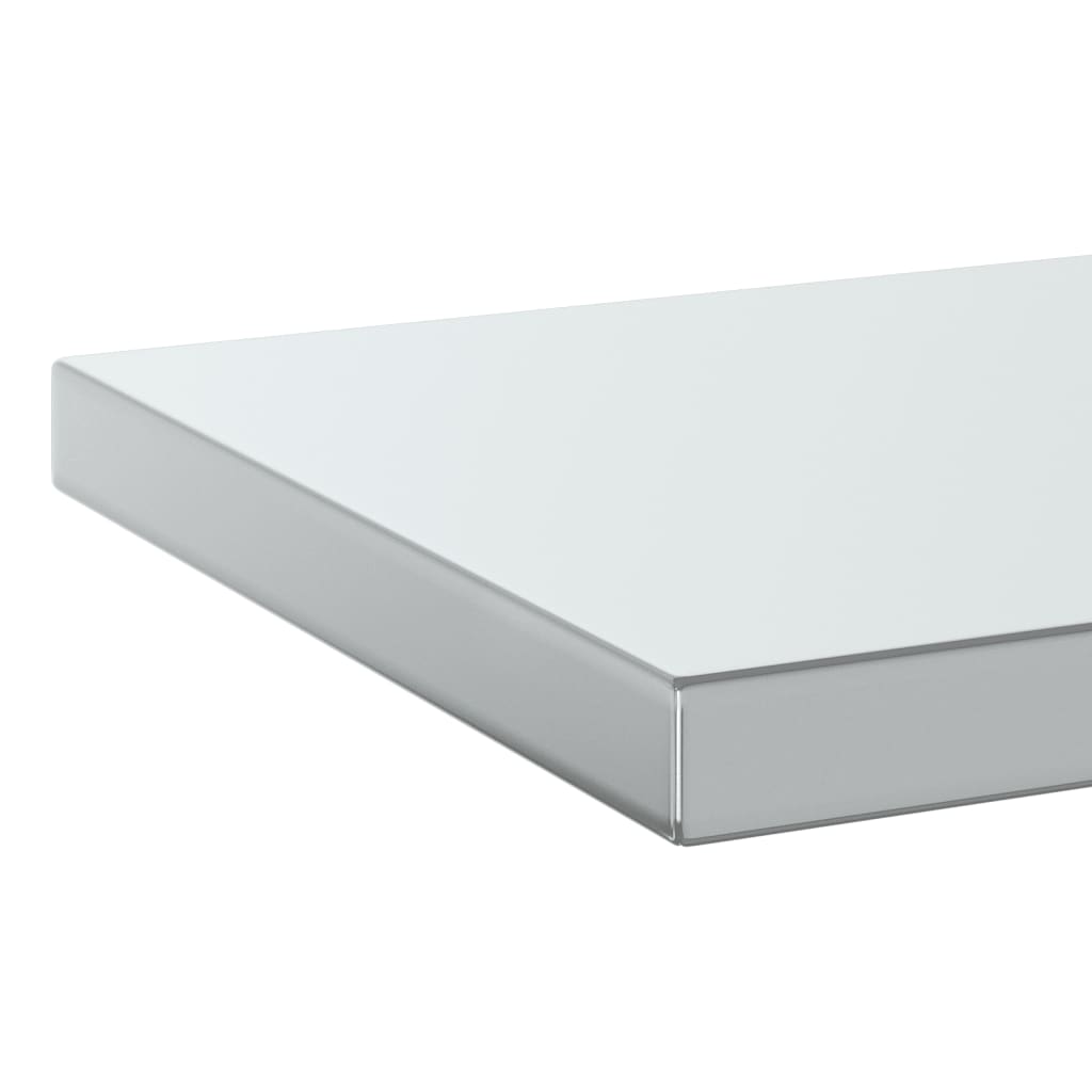 Wall Shelves 2 pcs 75x30x3 cm Silver Stainless Steel