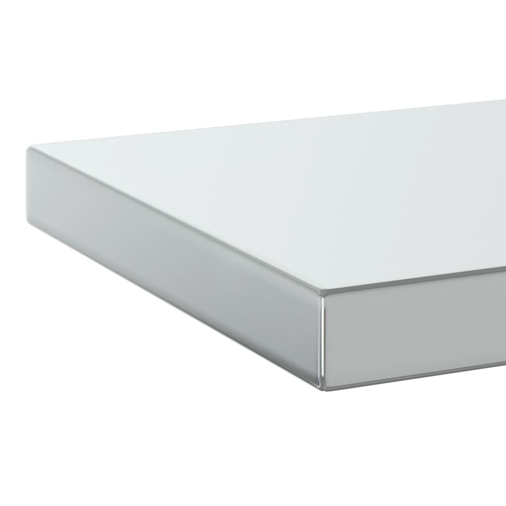 Wall Shelves 2 pcs 75x23.5x3 cm Silver Stainless Steel