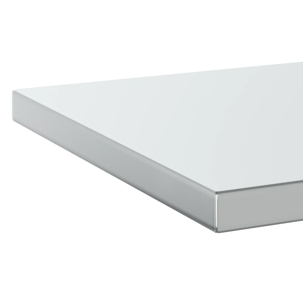 Wall Shelves 2 pcs 50x40x3 cm Silver Stainless Steel