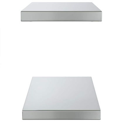 Wall Shelves 2 pcs 50x23.5x3 cm Silver Stainless Steel