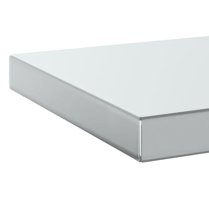 Wall Shelves 2 pcs 50x23.5x3 cm Silver Stainless Steel