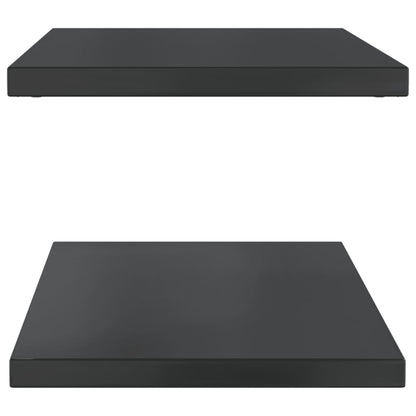 Wall Shelves 2 pcs 100x40x3 cm Black Stainless Steel