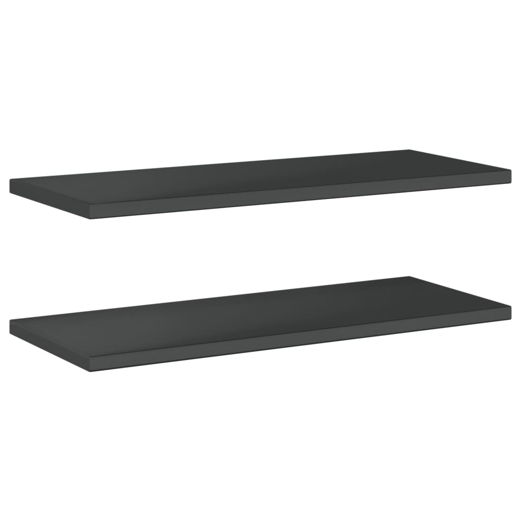 Wall Shelves 2 pcs 100x40x3 cm Black Stainless Steel