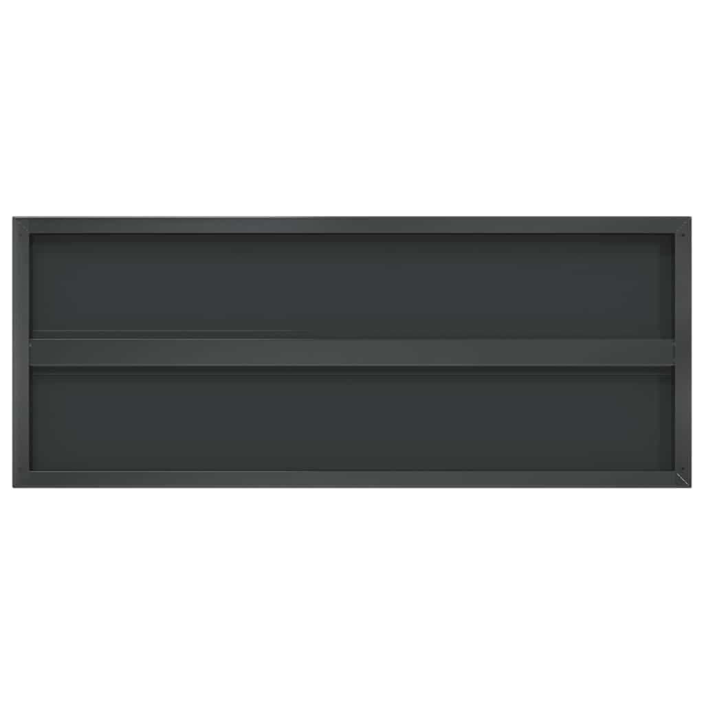 Wall Shelves 2 pcs 100x40x3 cm Black Stainless Steel